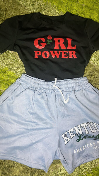 T-shirt 'Girl Power' Noir