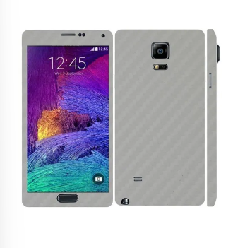 Samsung Galaxy Note 4 Silver Carbon Fiber Texture Mobile Skin