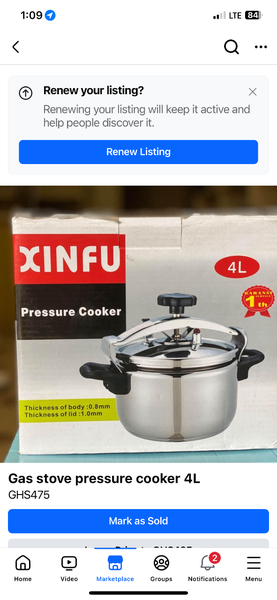 Pressure cooker Gas