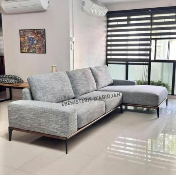 Canapé d'angle moderne en tissu