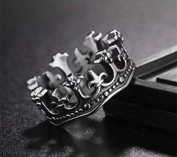 Bague Couronne Argentée