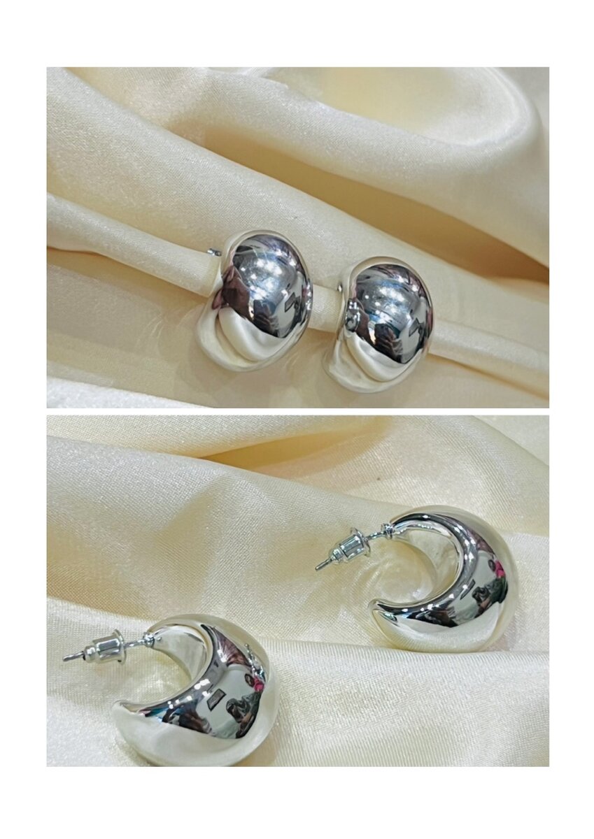 Silver Earrings.