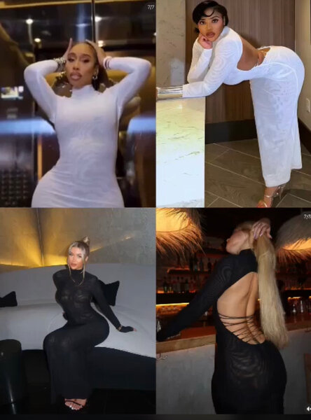 Robe en tricot rayée pour femme