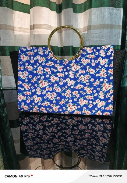 Grand sac floral en toile