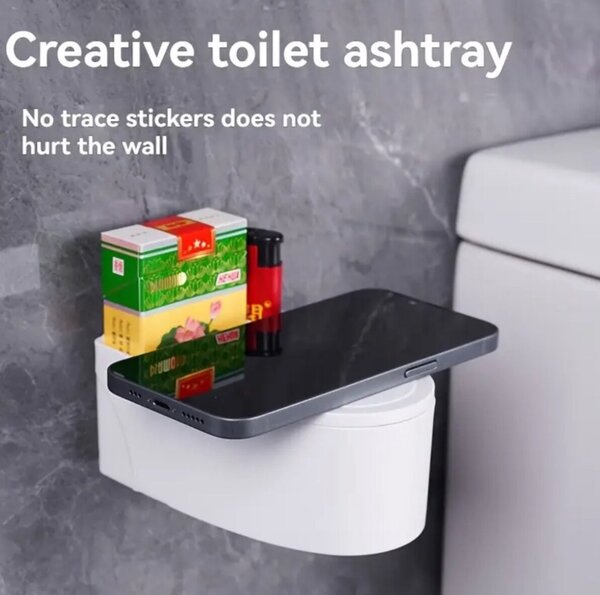 Cendrier créatif en forme de toilette