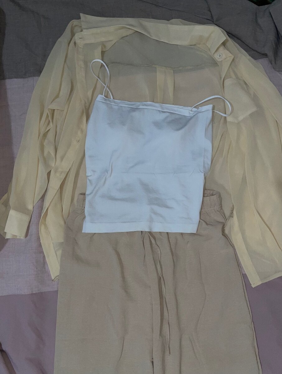 Тройка, рубашка, топ, штаны