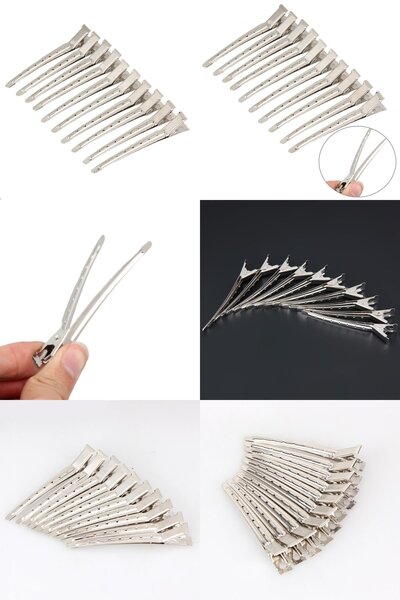 Lot de pinces métalliques pour cheveux