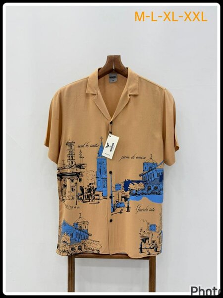 Chemise turquoise tropicaux