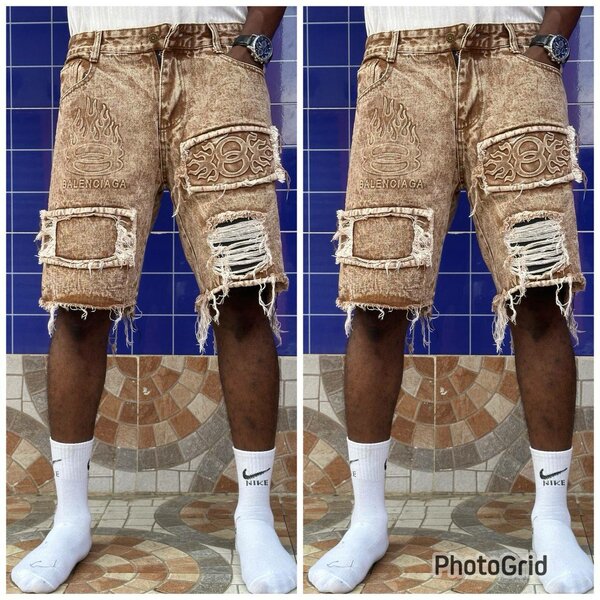 Shorts en jean détruit tendance