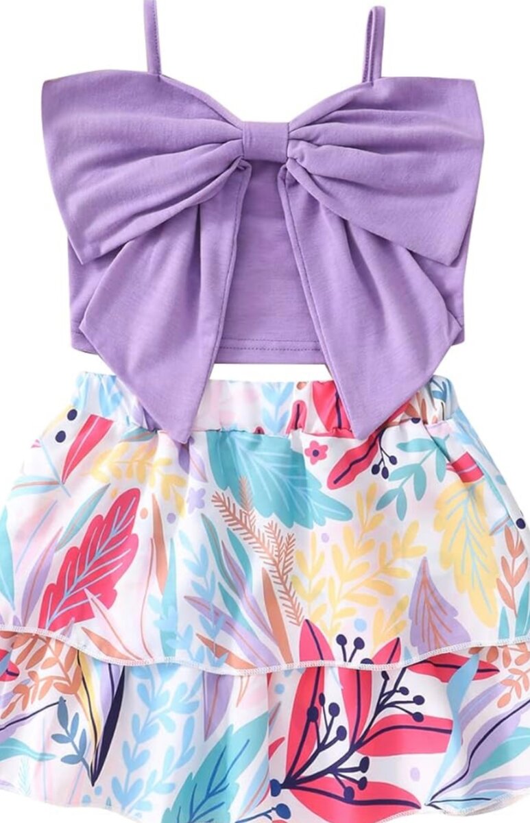 Ensemble Fille Floral Élégant