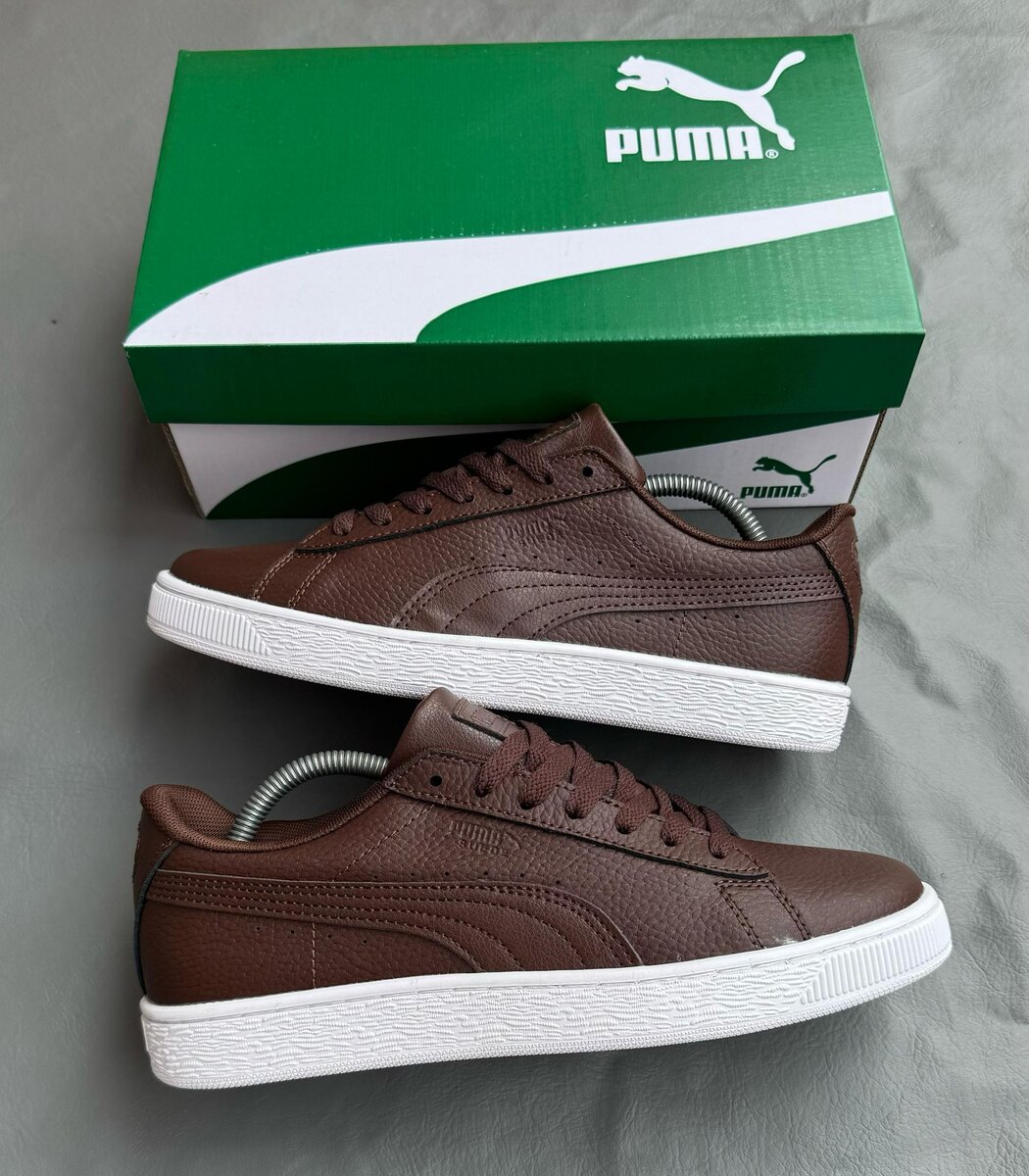 Sneakers en cuir marron Puma