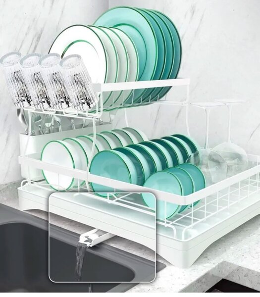 Сушилка для посуды со сливом