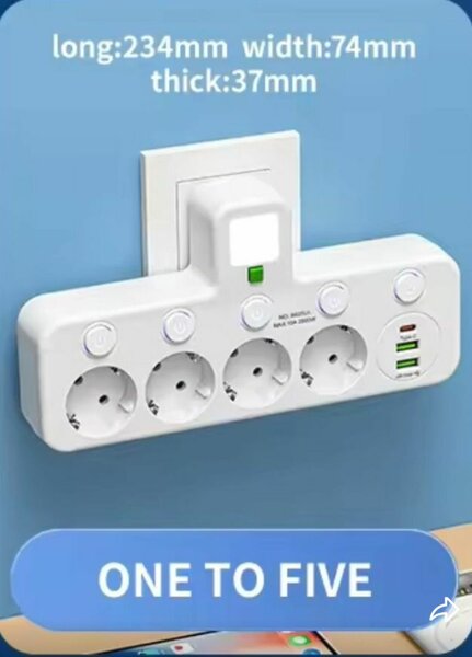 Adaptateur Multiprise USB 5 en 1