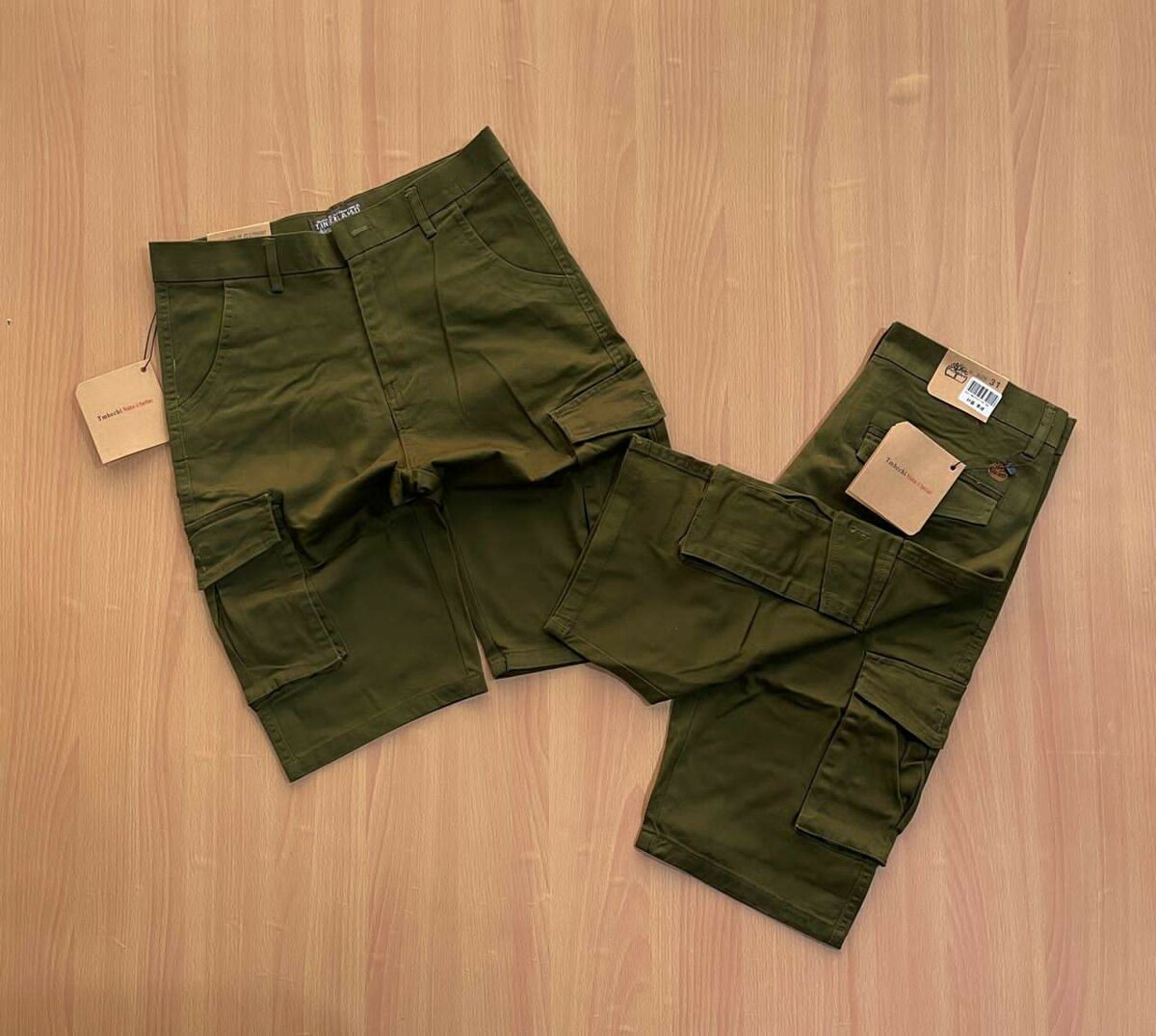 SIDE POCKET KHAKI SHORTS