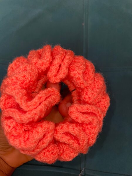 Chouchou crochet coloré