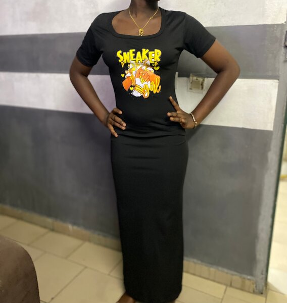 Robe noire casual Sneaker