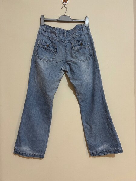 Low rise cargo bell bottoms