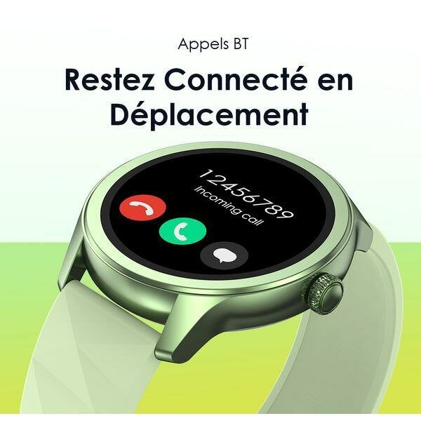 Montre intelligente verte connectée