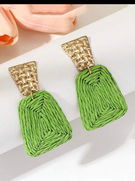 Boucles d'oreilles tressées colorées