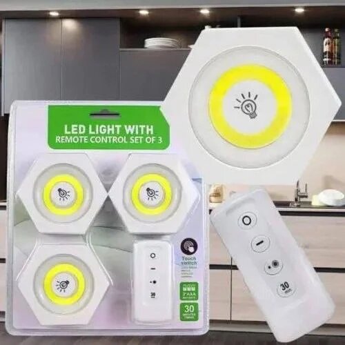 LOT DE 3 LAMPES LED SANS FIL - TÉLÉCOMMANDÉES AVEC MINUTERIE