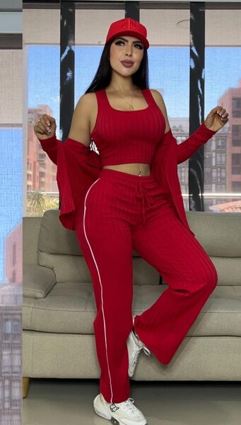 Ensemble rouge chic femme