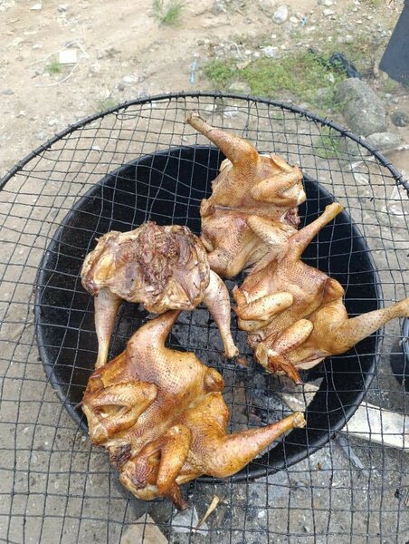 Poulet grillé fumé