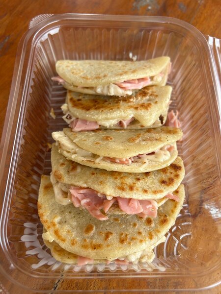 Pancake au jambon fromage