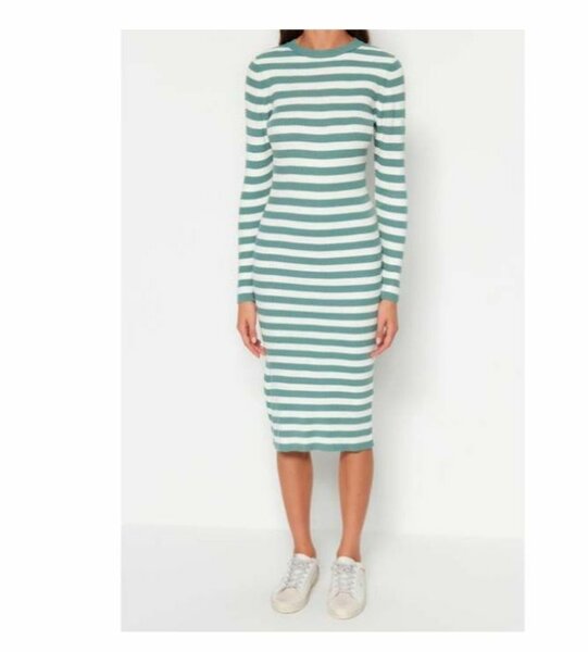 Robe rayée manches longues