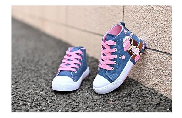 Baskets denim fille tendance