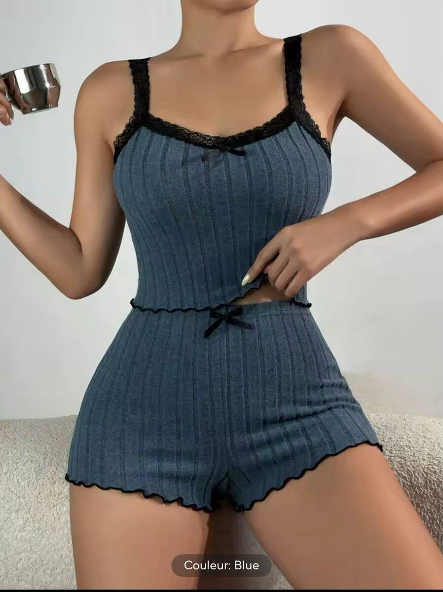 Ensemble pyjama femme dentelle