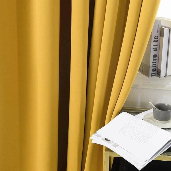Rideaux occultants jaunes modernes