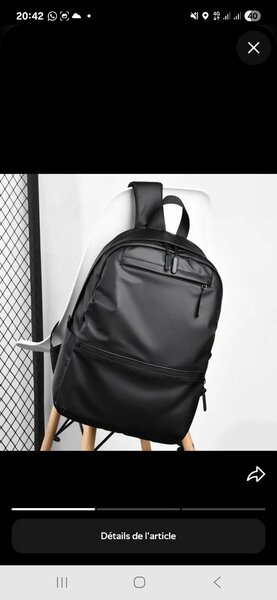 Sac à dos noir élégant