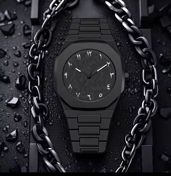 Montre Noir Étanche Minimale