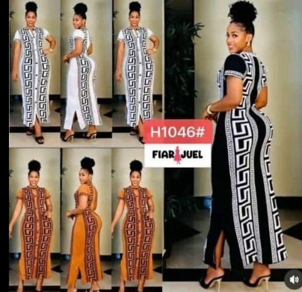 Robe longue élégante motif grec