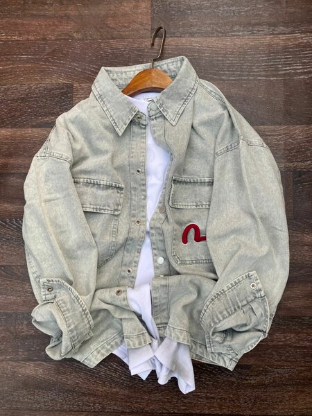 Veste en jean homme oversize