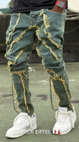 Jean déchiré tendance homme