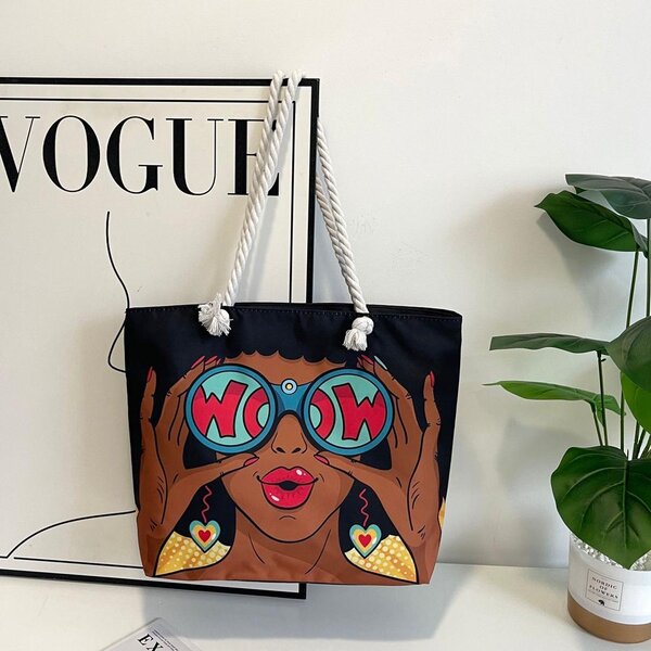 Sac cabas femme motif artistique