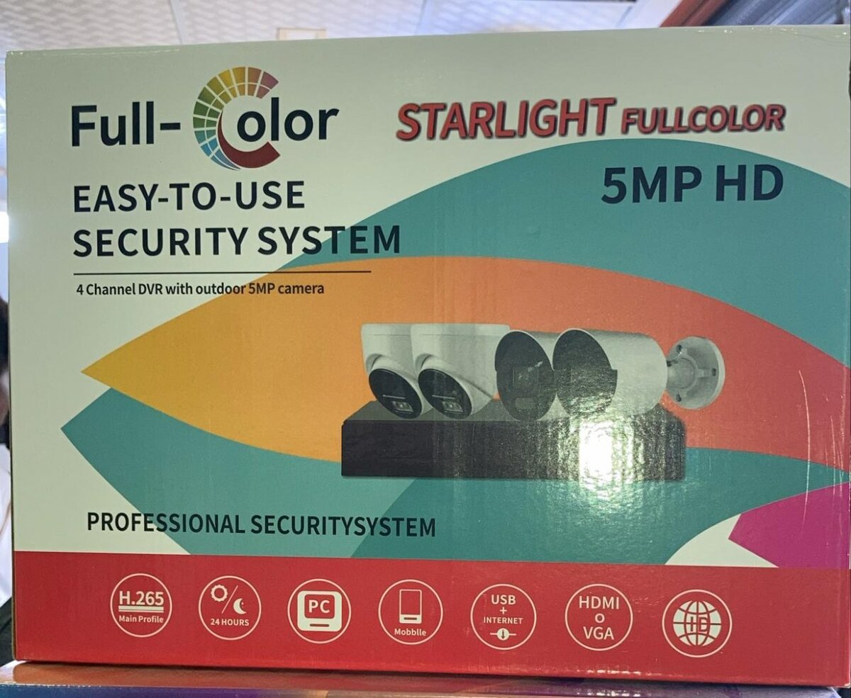 5MP CCTV 4 channel Full kit with 500GB Hard Drive