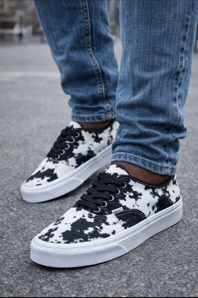 Baskets imprimé vache tendance