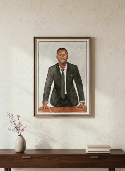 Portrait en costume élégant