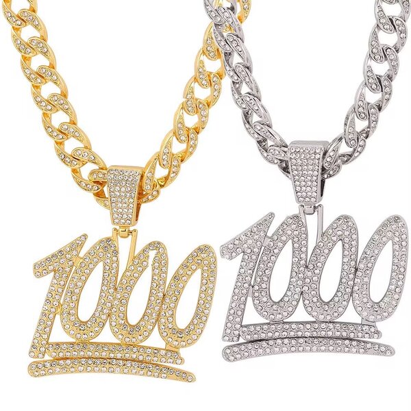 Collier chaîne 1000 glacé