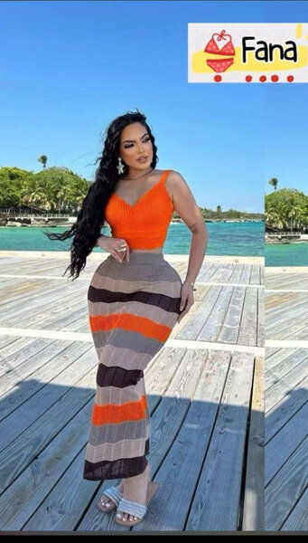 Vibrant Knit Maxi Dress