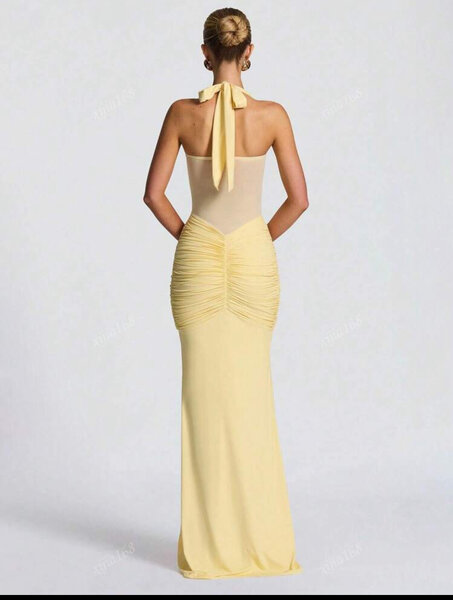 Robe shein jaune élégante