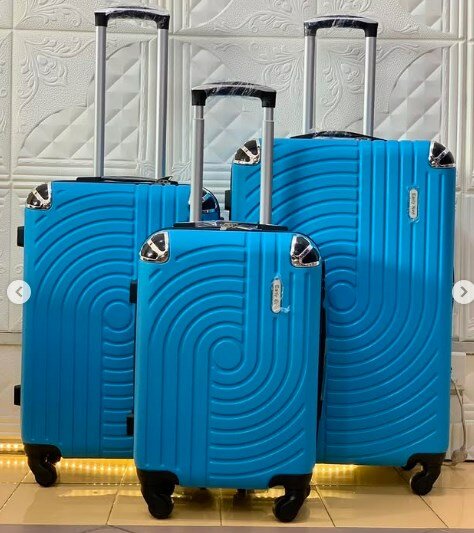 Set of 3 suitcases blue