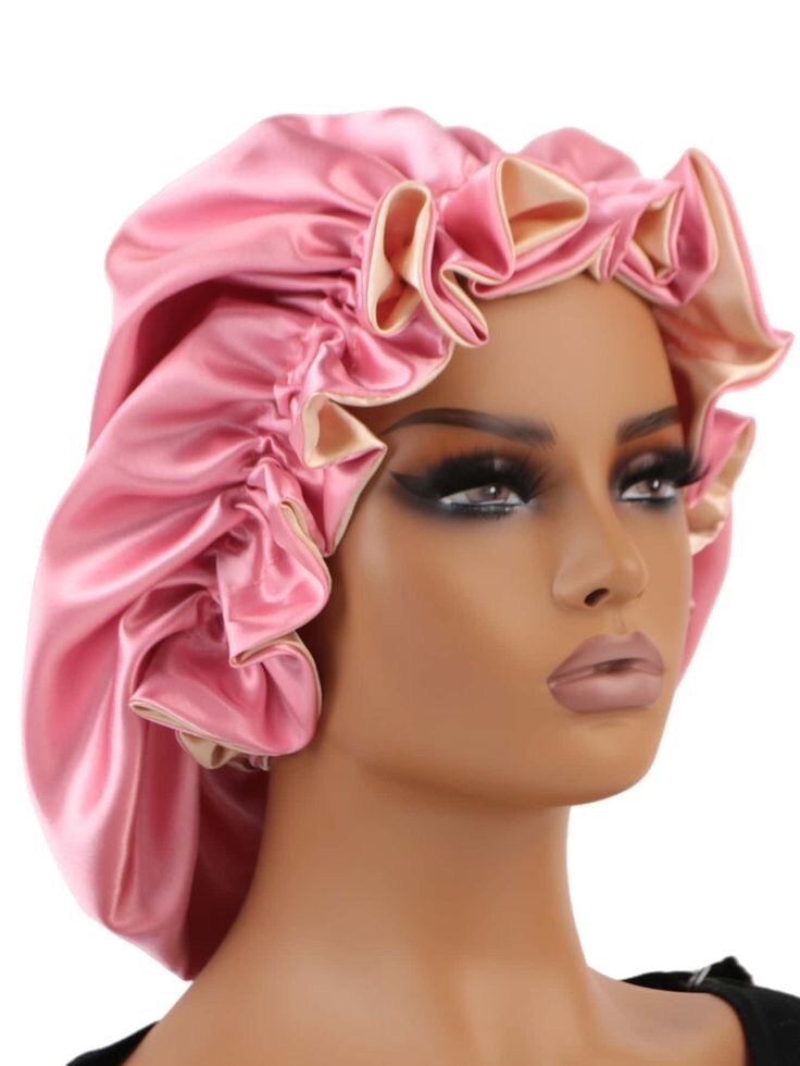 Ruffle Satin Bonnet