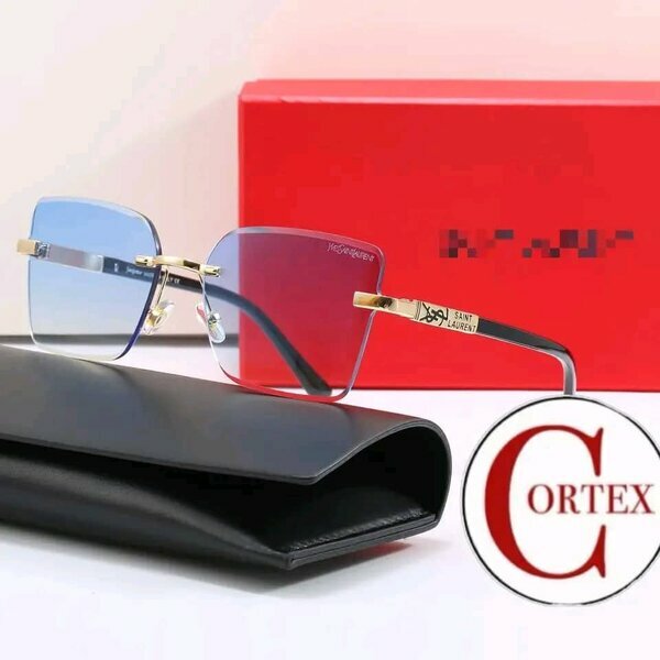 Lunettes Saint Laurent bleu-rouge (unisexe)