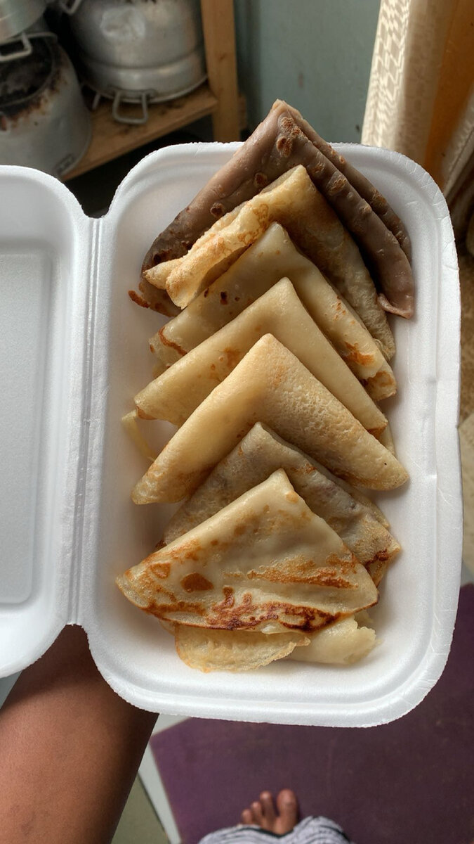 Crêpes nature à la vanille