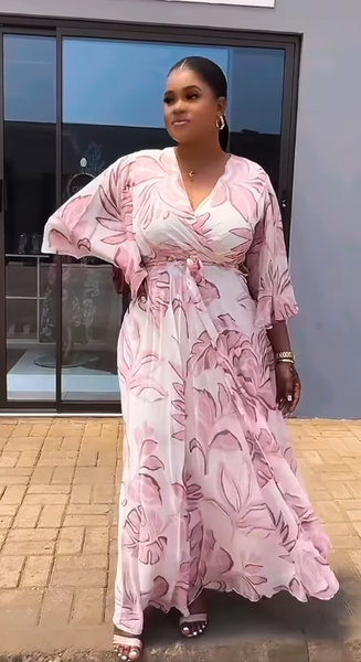 Women's long dress with print