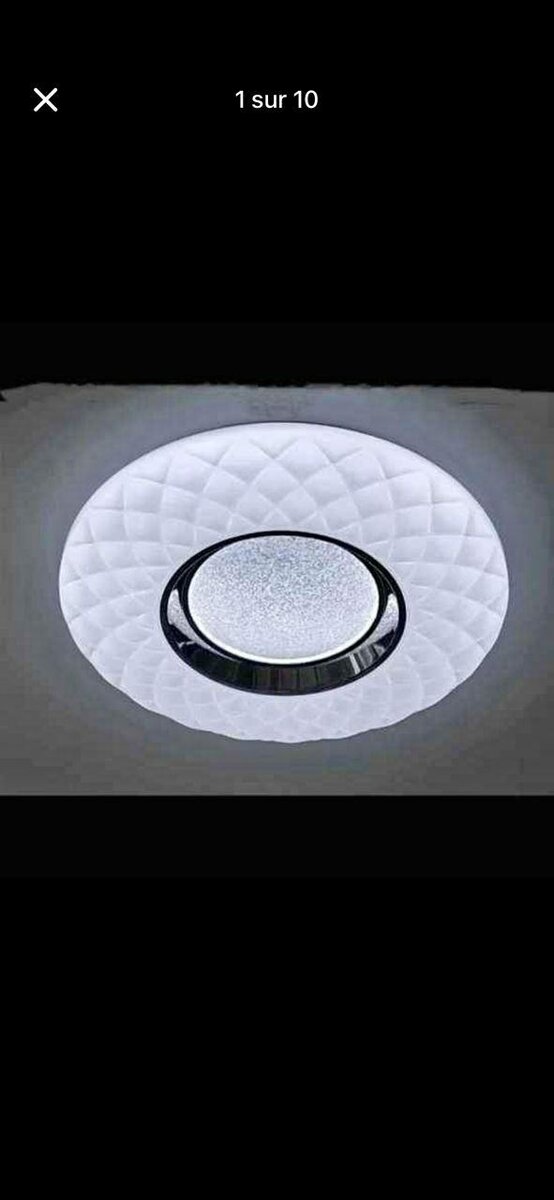 Plafonnier LED encastré rond