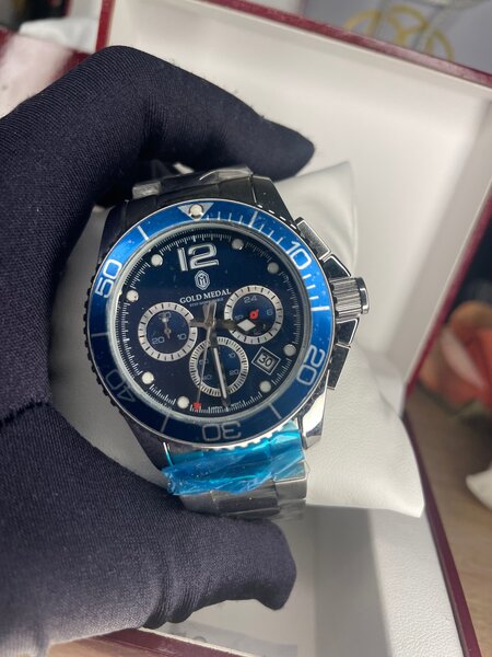 Montre Chronographe Bleu Élégante